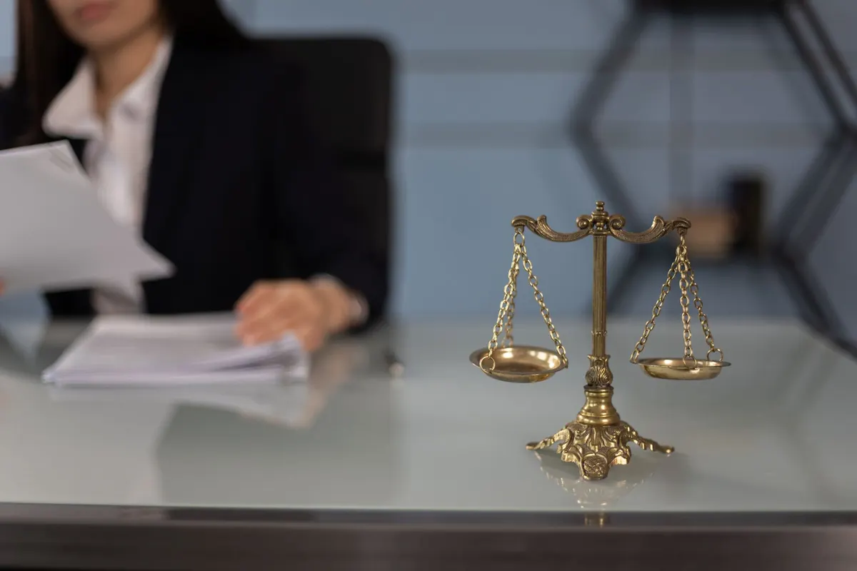 Scales of justice representing legal compliance