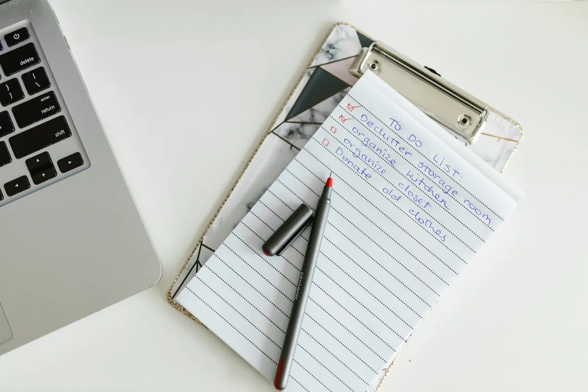 Checklist on a clipboard